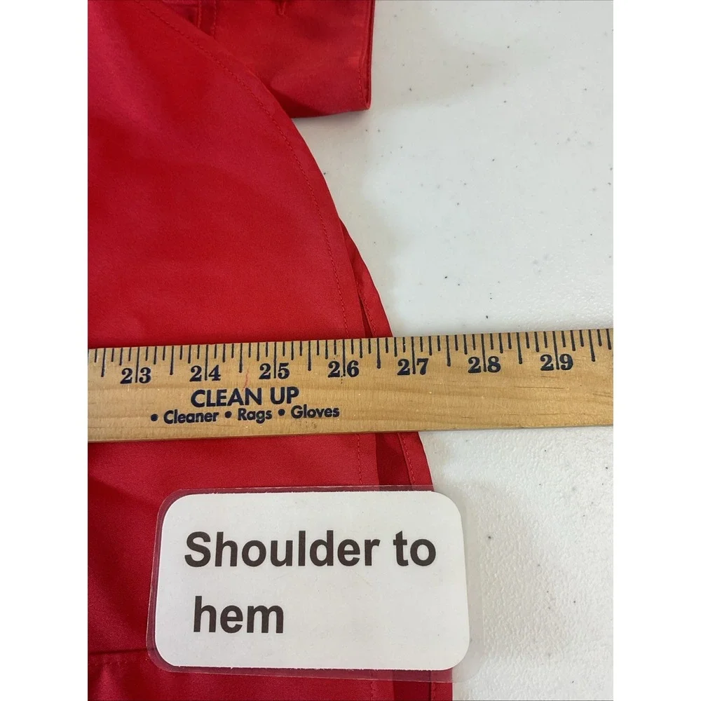 J. Crew Slim-fit satin shirt Red Button‎ up Size 14 career Dressy Party Office